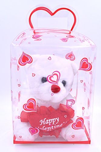 White Teddy Bear Valentine's Day 5 Inch Plush By Charming Toys