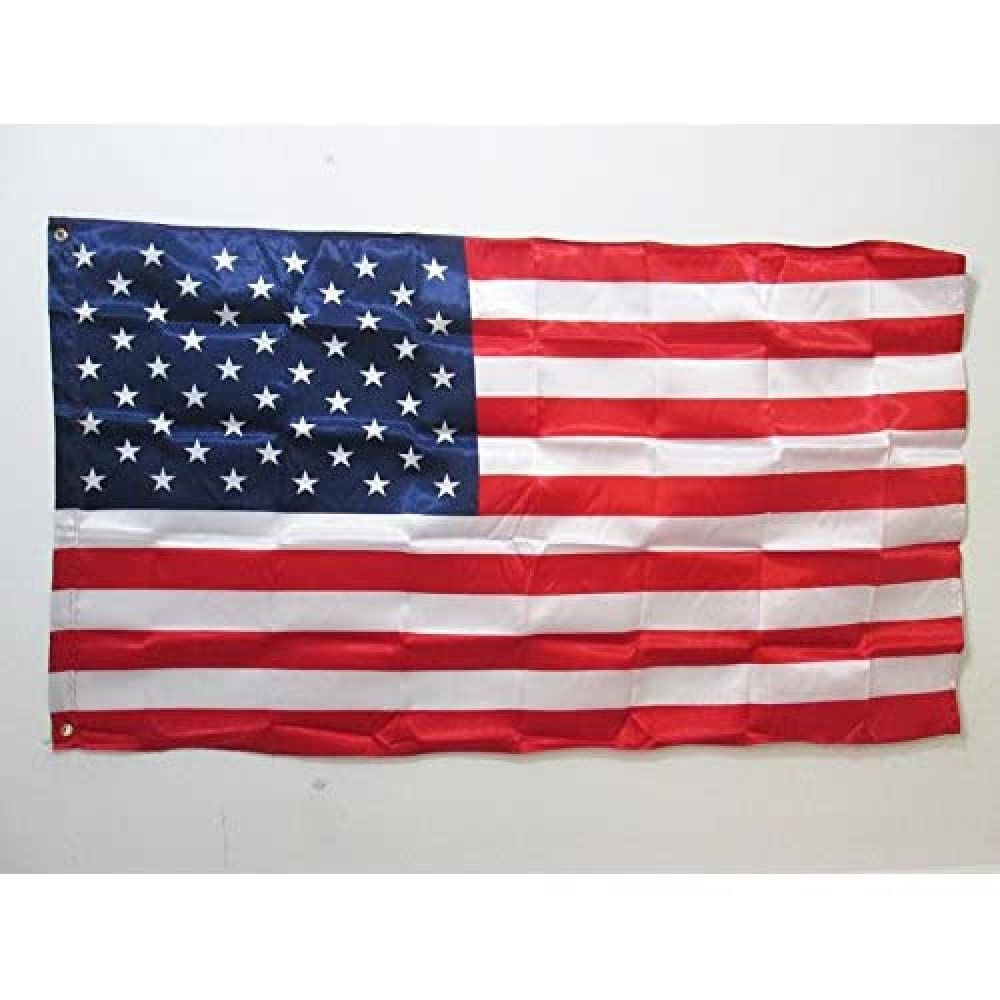 AZ FLAG - United States Flag - 3x5 Ft - Satin USA - US - American Banner with Two Metal Grommets - Fade Resistant - Bright Colors - 3' x 5' Feet - 150x90 Cm