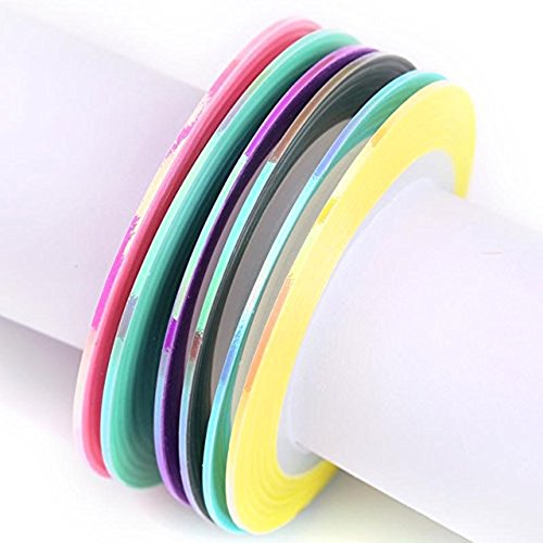 MEILINDS Nail Art Striping Tape Line Mermaid Candy Color 1mm 2mm 3mm Adhesive Sticker DIY Nail Manicure Tools Decals Decoration 18 PCS - Thumbnail 4