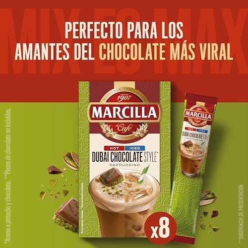 Café Soluble Mix Cappuccino Dubai Chocolate Style | 8 sobres |120g