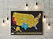 Large Scratch Off World Map Poster Gift Set - 32.5 x 23