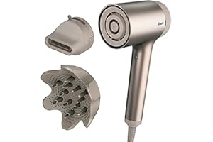 Shark HD113BRN Blow Dryer HyperAIR Fast-Drying with IQ 2-in-1 Concentrator, Styling Brush, and Curl-Defining Deep Diffuser At