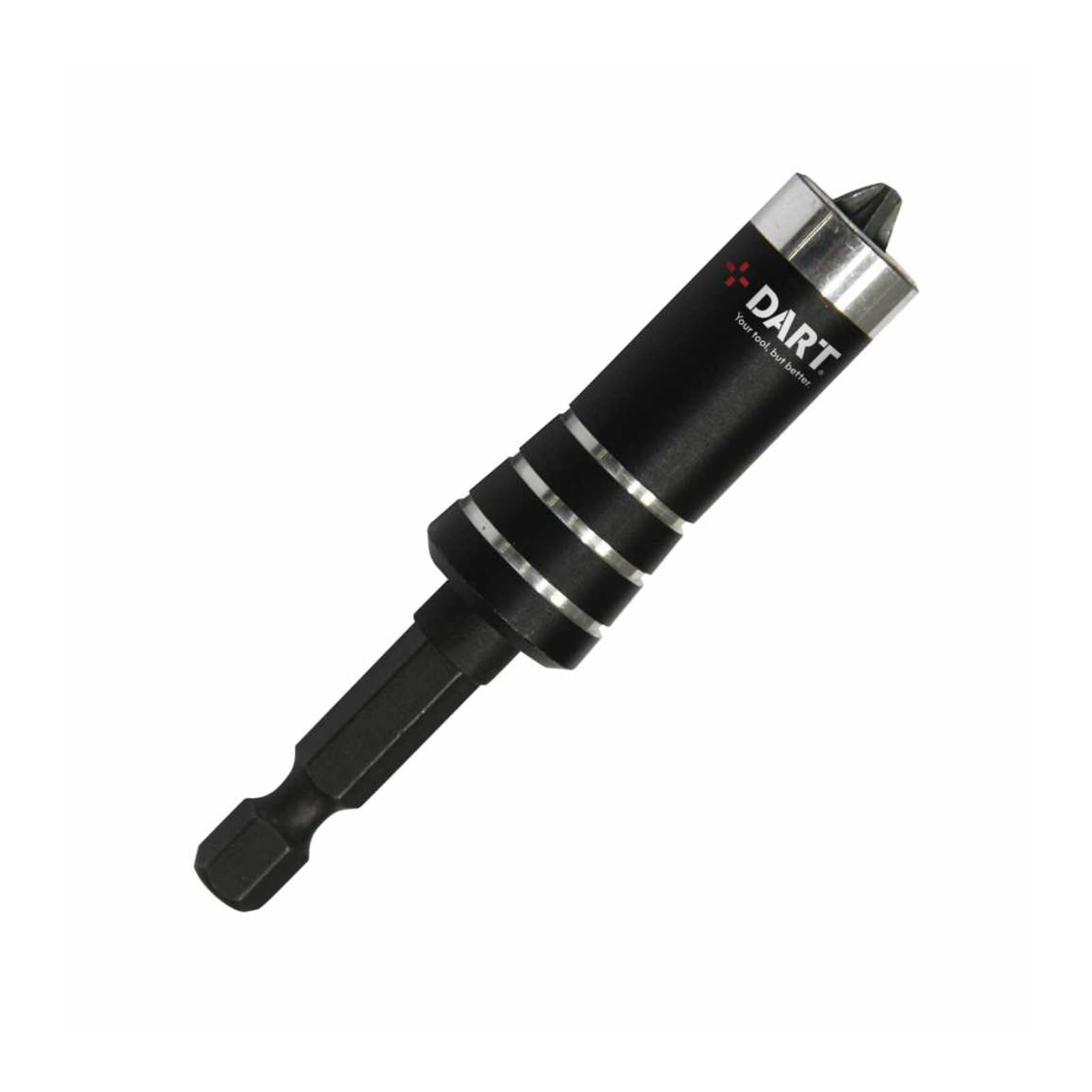 DART Premium Double Magnetic Bit Holder | Suitable for 1/4” Insert Bits and 25mm Driver Bits | Eliminate Pre-Drilling | In-Built Spring for Countersinking
