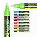 Crafty Croc Liquid Chalk Markers, Neon Chalk Pens Glow under Blacklight, Includes 2 Each Fluorescent Yellow, Blue, Green, Orange and Pink (10 Pack)