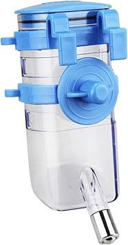 dog chewing on water bottle