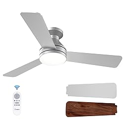 Amico Ceiling Fans with Lights, 42 inch Low Profile