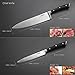 Aicok Kitchen Knife Set (4-Pieces), German High Carbon Stainless Steel 8-inch Chef Knife and Carving Knife, 5-inch Utility Knife, 3.5-inch Paring Knife and 6-inch Peeler