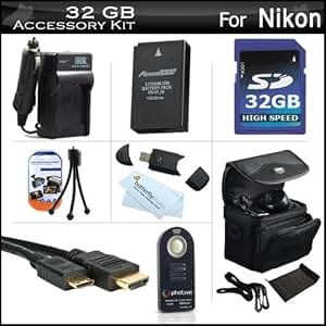 Amazon.com : 32GB Accessories Kit For Nikon 1 J1, Nikon 1