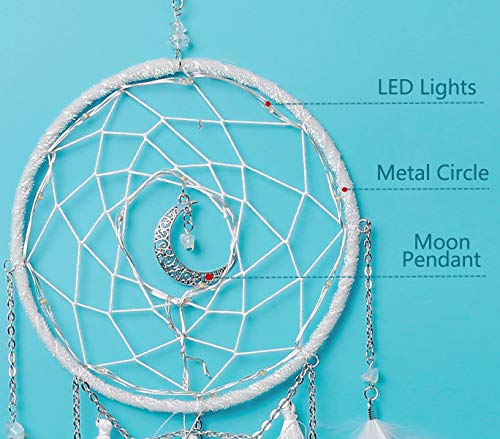 image for Sonwolf Dream Catchers Handmade with LED for Bedroom Wall Hanging Home