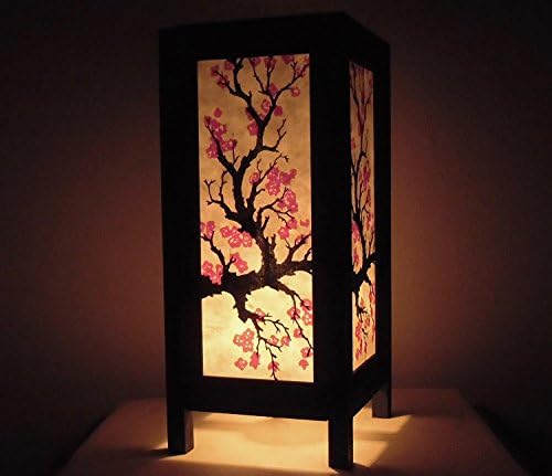 Japan Sakura Flower Table Lamp Lighting Shades Floor Desk Outdoor Touch Room Bedroom Modern Vintage Handmade Asian Oriental Wood Bedside Gift Art Home Garden Christmas Party Decor