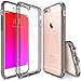 Ringke Fusion Compatible with iPhone 6S Plus Case Crystal Clear PC Back TPU Bumper Drop Protection, Shock Absorption Technology (Attached Dust Cap) for iPhone 6 Plus - Smoke Black