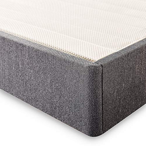 ZINUS Upholstered Metal and Wood Box Spring / 7.5 Inch Mattress Foundation / Easy Assembly