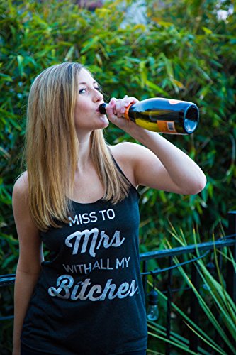 Bachelorette Party Shirts - Triblend Racer Back Tank Top - "Miss To Mrs With All My B*tches" [SOLD INDIVIDUALLY] - Thumbnail 2