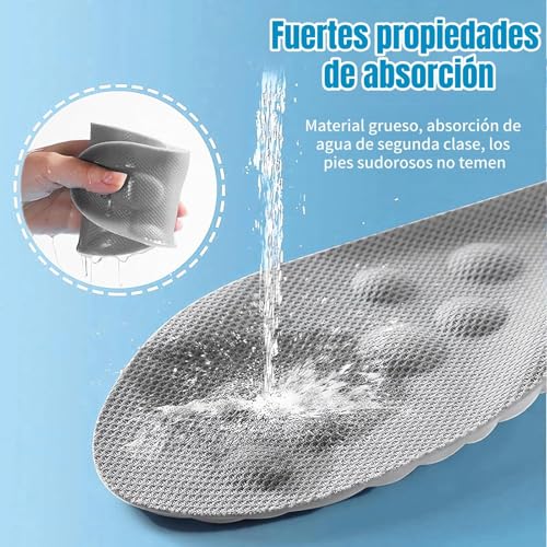 2 Pares Plantillas para Fascitis Plantar, Plantilla Ortopédicas para Mujer y Hombre, Plantilla para Zapatos con Apoyo de Arco, Plantilla Memory Foam Antifatiga, Aliviar el Dolor de Pies (Negro 23-25)