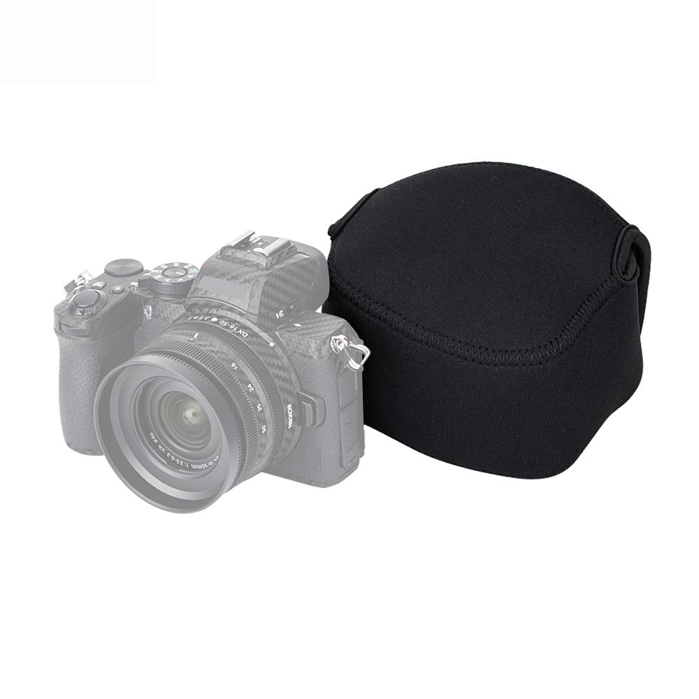 JJC Neoprene Camera Case for Sony a6700 ZV-E1+16-50mm F3.5-5.6, Camera Travel Pouch Protective Bag for Canon EOS R50 R100+RF-S 18-45mm F4.5-6.3 RF 50mm F1.8 for Fuji X-S20 X-S10+15-45mm Lens (Black)