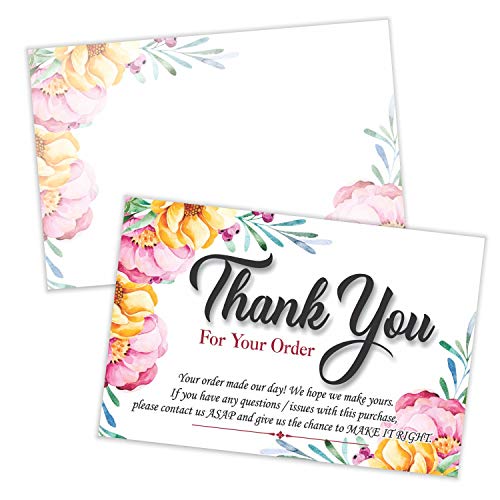 Thank You for Your Order Purchase Cards (Pack of 50) 4x6 Large