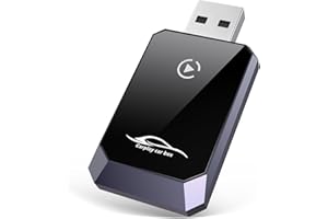 Wireless CarPlay Adapter for iPhone, Convert Wired Car Play to Wireless, Mini Adaptor Plug&Play No Delay Fast Stable for Cars