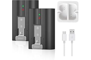 YUELAN Ring 6040mAh Replacement Battery with Charging Station, Solar Stick Up Camera (2nd & 3rd Gen) Video Doorbell 2/3/4/3 Plus & Spotlight Outdoor Camera