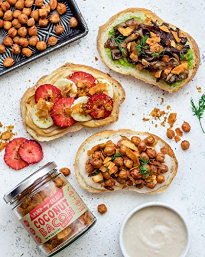 PIMP MY SALAD Vegan Bacon Substitute | Keto, Gluten Free, Dairy Free, Paleo | Crunchy Meal & Salad Toppers Made with Whole Food Ingredients | Coconut Bacon | Eco Jar | 2.1 oz