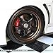 Bullet Style Polished Aluminum Black Chrome Tire Valve Stem Caps (Pack of 4)