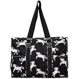 N. Gil All Purpose Organizer 18'' Large Utility Tote Bag 3 (Unicorn Black)