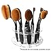 ESARORA Oval Makeup Brush Holder, Cosmetic Brush Holder with 10 Hole Drying Rack Organizer Cosmetic Shelf Tool With Installation Tools and 4 Non-Slip Rubbers