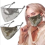 Fashion Sequin Face Mask Adjustable with Ear Cord