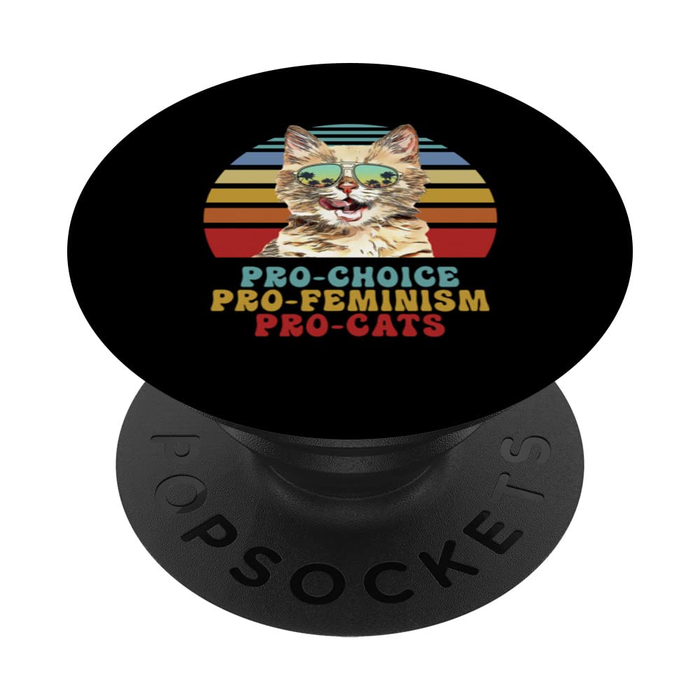 Pro Choice Pro Feminism Pro Cats Women's Rights Feminist PopSockets Swappable PopGrip