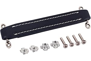 MILISTEN 1Pcs guitar amplifier handle strap Vintage Leather Amplifier Handle, Vintage Style Guitar AMP Amplifier Leather Handle with Accessories, guitar amplifier speaker strap Black vintage amplifier handle