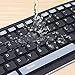Ouleevii 2.4G Wireless Keyboard Waterproof Folding Silicone107-Key Mute Gaming Keyboard with USB Receiver for Notebook Desktop Laptops PC