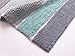 Chardin home Cordural Stripe Bath Rug Runner with Skid Resistant Latex Spray Underneath. Mint Green/Grey, 24