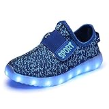 HOFISH Boys Girls Kids 7 LED Light Up Luminous Shoes USB Charge Casual Sneakers Pink