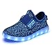HOFISH Boys Girls Kids 7 Colors LED Light Up Luminous Shoes USB Charge Casual Sneakers