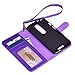 Droid Turbo 2 Case, Arae Motorola Moto Droid Turbo 2 wallet case,[Wrist Strap] Flip Folio [Kickstand Feature] PU leather wallet case with ID&Credit Card Pockets For Moto Turbo 2 (Purple)