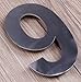QT Modern House Number - LARGE 8 Inch - Brushed Stainless Steel (Number 6 Six / 9 Nine), Floating Appearance, Easy to install and made of solid 304