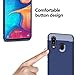 Ferilinso Case for Samsung Galaxy A30/ A20, Flexible Shockproof Protective Case Carbon Fiber Design Cover for Samsung Galaxy A30/ A20 Case (Blue)