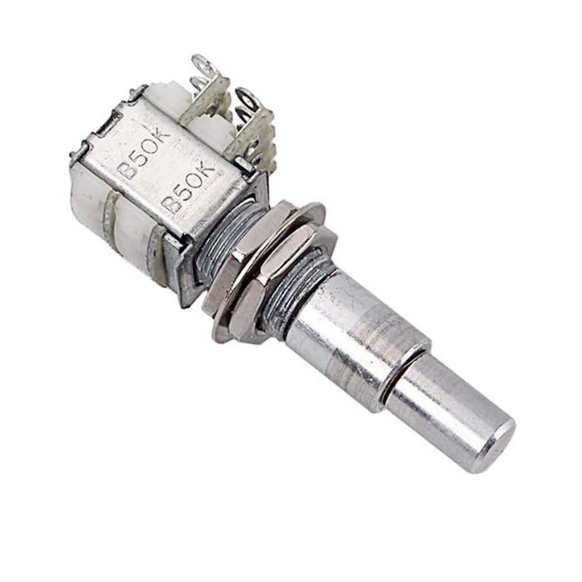 Alnicov Guitar Bass Mini Dual Pots Stacked Concentric Potentiometer W/Center Detent B50K