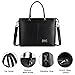 IAITU Laptop Bag for Women, Stylish Handbag Tote Bag Fits 15-15.6 Inch Laptop Multi Compartments Work Bag (Black)