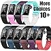 X4-Tech Compatible with Fitbit Charge 3 Bands Small Large for Women Men, Choose Color Soft Silicone Sports Replacement Accessory Band for Smartwatch Charge 3 Fitness Activity Tracker (10PCS-1, Small)