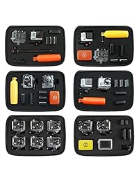Cubierta CamKix con interior Totalmente personalizable para GoPro Hero 4 3 + 3 2 1 y accesorios Adapte la cubierta a sus necesidades únicas Ideal para viajes o para el almacenamiento en el hogar Incluye paño de limpieza de microfibra CamKix Negro