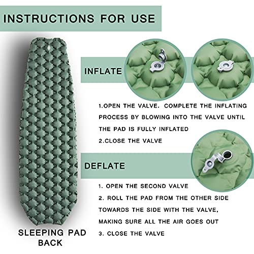 Desque Ultralight Inflatable Camping Sleeping Pad Large Comfortable