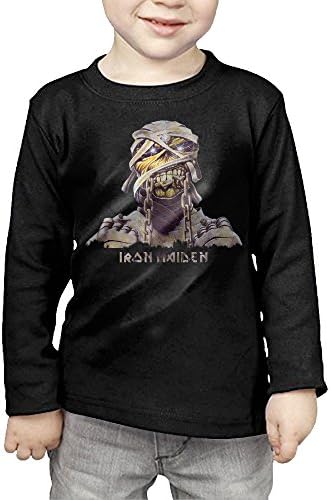 Kelmo Toddler Long Sleeve Tee Iron Maiden CasualT Shirts 3 Toddler Black