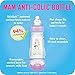 MAM Easy Start Anti-Colic Bottle 5 oz (1-Count), Baby Essentials, Slow Flow Bottles with Silicone Nipple, Baby Bottles for Baby Girl, Purple