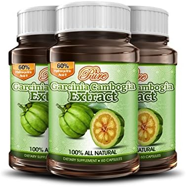 Pure Garcinia Cambogia Extract | 60% HCA - 3 Bottles