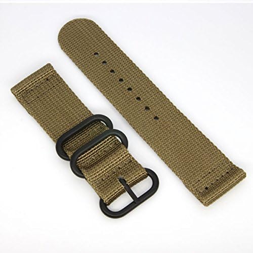 Zeit Diktator universal watch band nylon18mm 20mm 22mm 24mm 26mm smart watch strap replacement for Garmin Fenix 3 Huawei 2 Samsung Gear S2 S3 (20mm, Kahki)