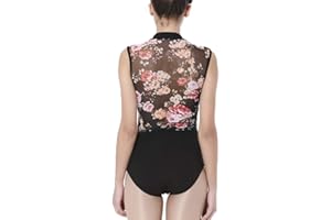 ModLatBal Womens Ballet Dance Leotards Zipper Yoga Gymnastics Bodysuit