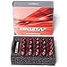 Circuit Performance Forged Steel Extended Open End Hex Lug Nut Aftermarket Wheels: 12x1.25 Red - 20 Piece Set + Tool