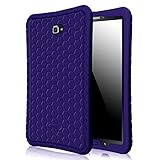 Fintie Silicone Case for Samsung Galaxy Tab A 10.1 (2016 NO S Pen Version), [Honey Comb Series] Light Weight Shock Proof Cover [Anti Slip] [Kids Friendly] for Tab A 10.1 Inch (SM-T580/T585/T587), Navy