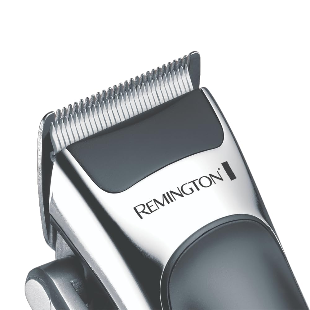 Remington Haarschneidemaschine Profi [selbstschärf. Keramik Klingen mit Einstellhebel/0,5-25mm] Haarschneider Set (8 Aufsteckkämme, Netz-/Akkubetrieb, Lithium, Profi-Koffer mit Friseur Zubehör) HC363C 2