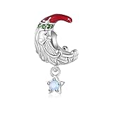 GNOCE Moonlight Santa Claus Charm Sterling Silver